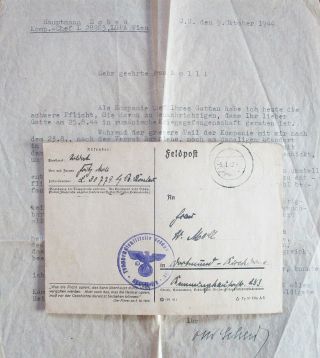 Postcard By Soldier - Killed In Action - Condolence Letter By Captain 1942 - 1944