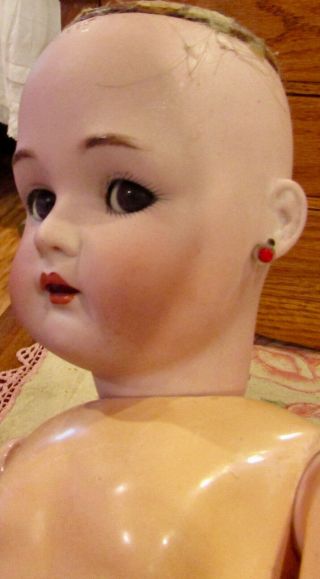 Antique 21 " German Bisque Perfect Kammer Reinhardt Flirty Eyed Doll