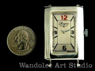 LONGINES Vintage Men ' s Wrist Watch Art Deco Sterling Silver Mens Wristwatches 11