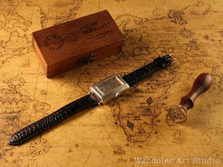 LONGINES Vintage Men ' s Wrist Watch Art Deco Sterling Silver Mens Wristwatches 2