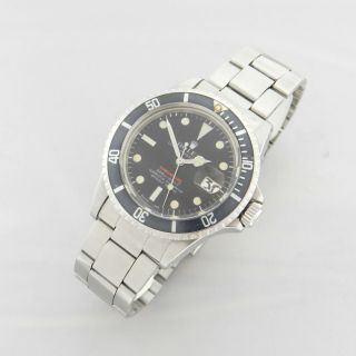 ROLEX RED SUBMARINER DATE 1680 VINTAGE WATCH 100 TROPICAL DIAL 1969 10