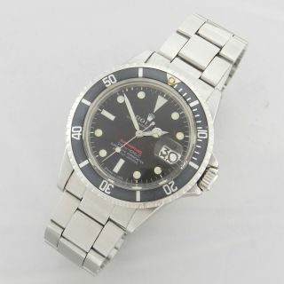 Rolex Red Submariner Date 1680 Vintage Watch 100 Tropical Dial 1969