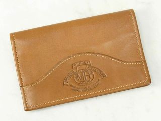 Vintage Ghurka Handmade Tan Leather Bifold Wallet.  Marley Hodgson Business Card