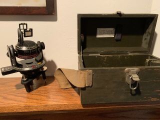 Vintage Army Wwii Astro Compass Mk Ii Sperti Inc W/ Case