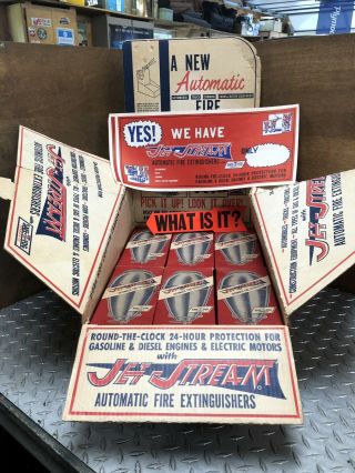 Vintage Nos Jet Stream Fire Extinguishers