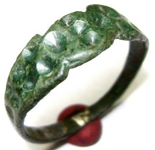 Ancient Rare Vikings Age Bronze Finger Ring.  Kievan Rus.