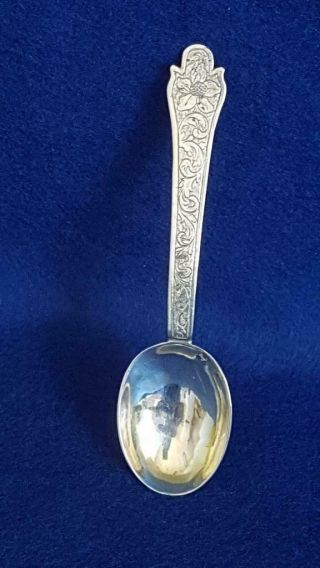 Very Rare Charles Ii Sterling Silver Short Handled Laced Trefid Spoon Ldn 1670