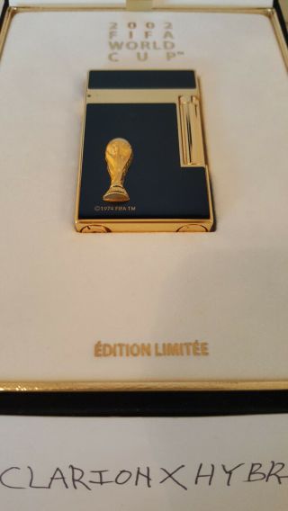 RARE ST DUPONT 2002 WORLD CUP FIFA LINE 2 LIMITED EDITION LIGHTER ITEM 0016773 7