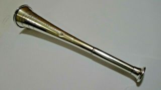 Antique Sterling Silver Hunting Horn - With Ww1 Dedication,  C1919