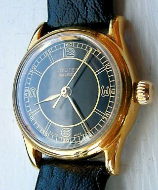 Rare 1940s Canadian MILITARY ROLEX Oyster RALEIGH watch BLACK Dial All 2