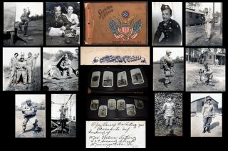 506th 101st Airborne Paratrooper Wwii Photo Album - Pvt Don Artimez - Wia D - Day