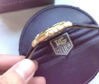 RARE SOLID 18K GOLD TAG HEUER WH514 39mm Mens Watch 18K Gold Deployant Buckle 11