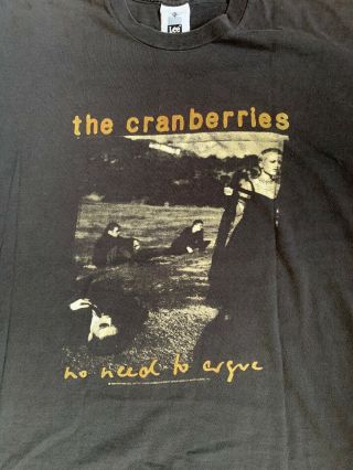 Vintage The Cranberries No Need To Argue 1995 Tour T - Shirt X - Large 2