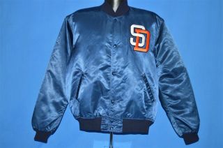 vintage 90s SAN DIEGO PADRES SATIN STARTER SNAP FRONT MLB BASEBALL JACKET XL 3