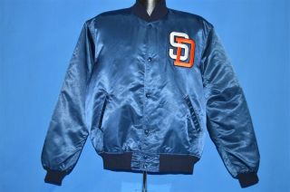 vintage 90s SAN DIEGO PADRES SATIN STARTER SNAP FRONT MLB BASEBALL JACKET XL 5