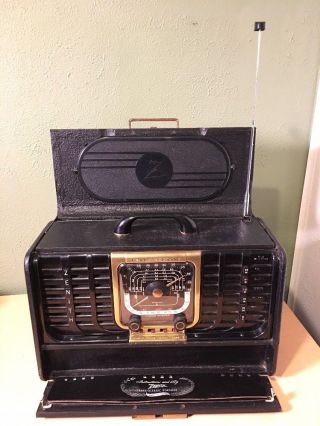 Vintage Zenith 8g005y1 Shortwave Tube Radio Trans - Ocean World Band Portable