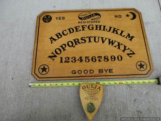 Rare Antique Wooden Ouija Board 1920 William Fuld Baltimore W/ Planchette