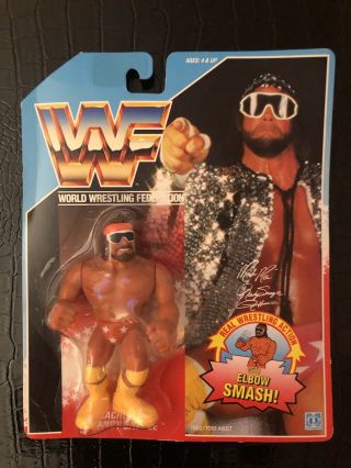 Wwf Hasbro Macho Man Randy Savage Series1 Moc Wwe Wrestling Figure Vintage