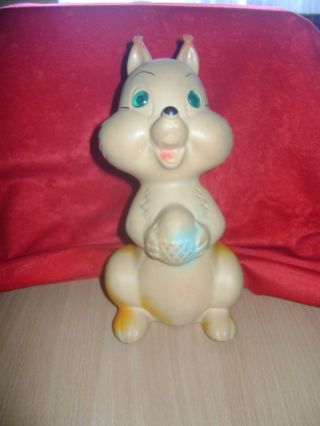 Squirrel - Vintage Rubber Toy Squeeze Squeak - Biserka Art 209