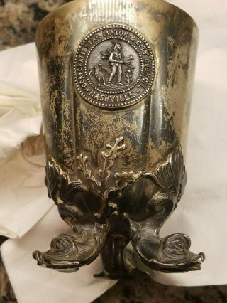 1860s Gorham Silver Cup Nashville Tennessee City Government Presentation Cup