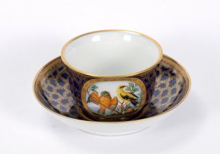 Extremely Fine And Rare Meissen Cup Set Circa 1880