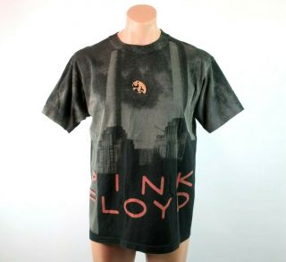 Vtg Pink Floyd Animals T - Shirt 1993 Band Pig All Over Print 90s L Single Stitch