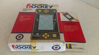 Vintage 1979 Entex Electronic Hockey Hand - Held Game Mib Nos