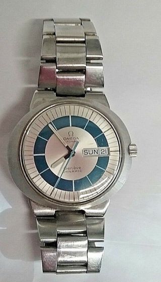 Vintage Omega Geneve Dynamic Automatic Day/date Stainless Steel Men 