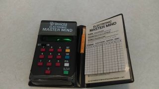 Vintage 1977 Invicta Master Mind Electronic Game Hand - Held MIB 5