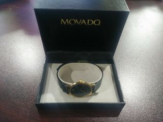 Movado Gold Tone Sapphire Crystal Watch 87 - 45 - 882