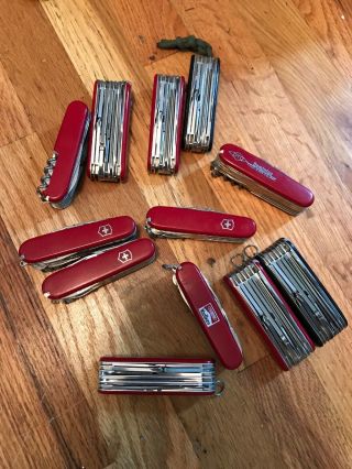 12 Vintage Victorinox Champion Swiss Army Pocket Knife MultiTool Mini Champ Ntsa 2