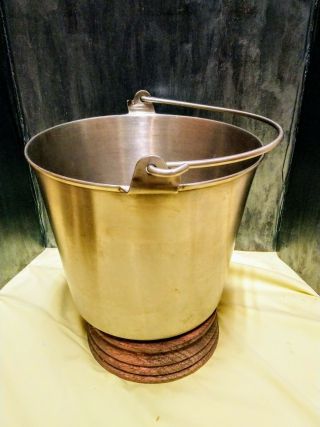 Rare Wwii Crusader Large Military Medical Stainless Steel Bucket/l&g Mfg.  Co.  Ny