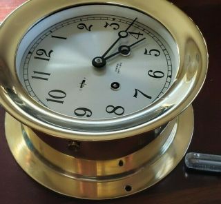 Chelsea Ships Bell Clock 6 inch silvered dial serial number 850467 6