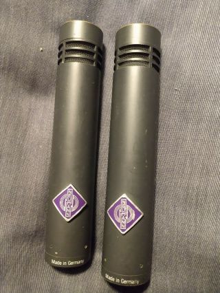 Matched Pair NEUMANN KM84i Vintage small capsule cardioid condenser microphones 8