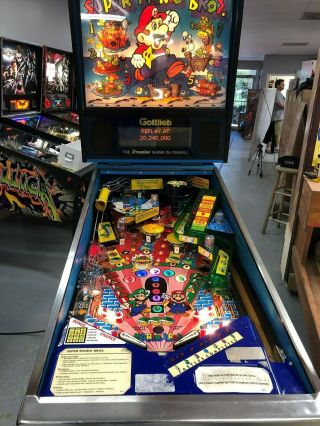 Gottlieb Mario Brothers Pinball Machine Rare And Fun Leds 1992
