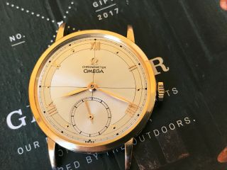 Vintage 1946 Omega Solid 18k Gold 30t2rg Chronometer Men 