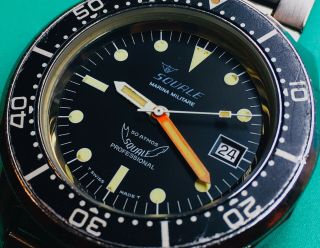 Vintage Early 80’s Squale Marina Militare (italian Navy) Issued Dive Watch