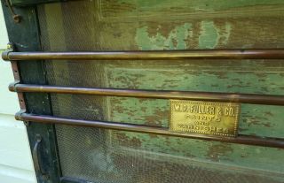 Vintage DOOR PUSH bar,  advertising sign,  Rare brass Fuller Paint - Varnish,  1930s 2