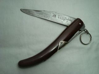 Vintage Okapi Ring Locking Blade Folding Knife Germany Made W/arabic Inscription