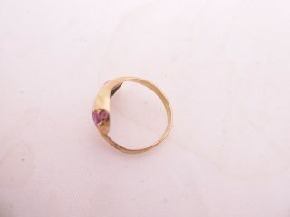 Fine 18ct/18k gold pink sapphire double headed snake ring,  750 4