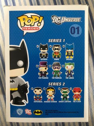 Batman Funko Pop Heroes Metallic Batman SDCC 2010 - LE 480 Rare HTF DC Universe 4