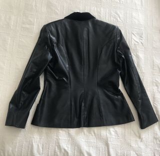 Vintage Ralph Lauren Leather Black Jacket Blazer 4
