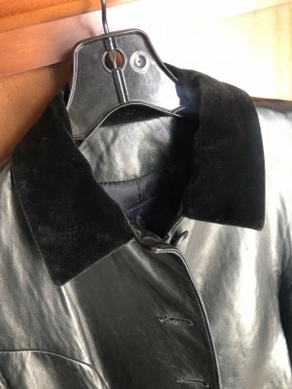 Vintage Ralph Lauren Leather Black Jacket Blazer 6