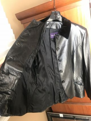 Vintage Ralph Lauren Leather Black Jacket Blazer 8