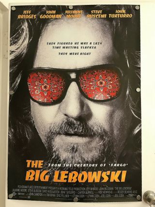 The Big Lebowski,  Ultra Rare Rolled Masterpiece Movie Poster Usa