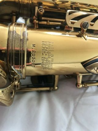 Rare Selmer Mark VI alto saxophone with Low A key 11