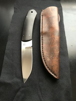Bob Lum Custom Drop Point Knife/sheath - - Rare