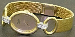 Chopard Rare Vintage Heavy 18k Gold.  37ct Vs1/f Diamond Mechanical Ladies Watch