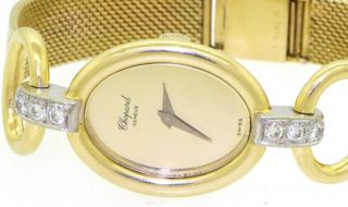 Chopard rare vintage heavy 18K gold.  37CT VS1/F diamond mechanical ladies watch 3