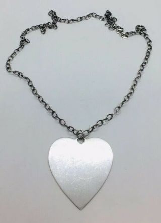 Cartier Vintage Authentic Sterling Silver Large Heart Necklace